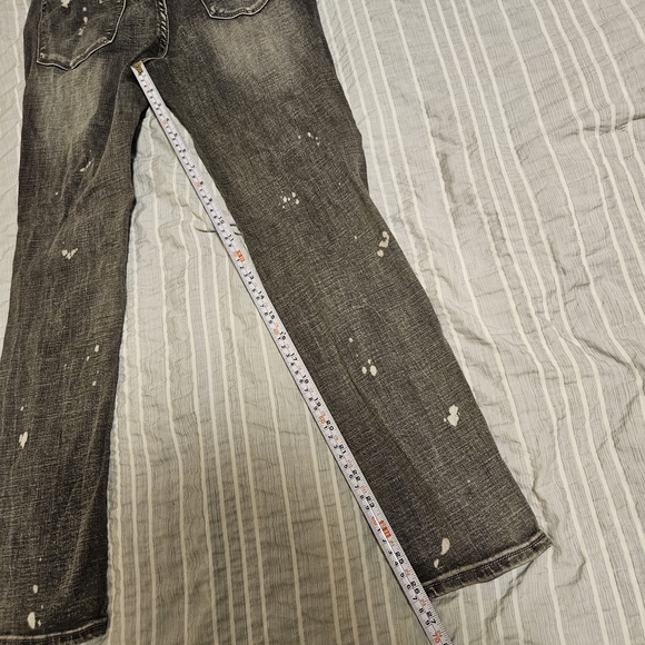 Ninth Hall 28w Men's Lure Distressed Black Jeans - Picture 9 of 11
